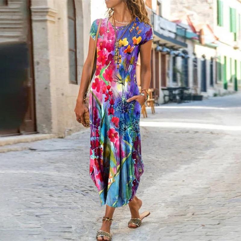 QICED Abiti Casual Senza Maniche Girocollo Moda Estate Primavera