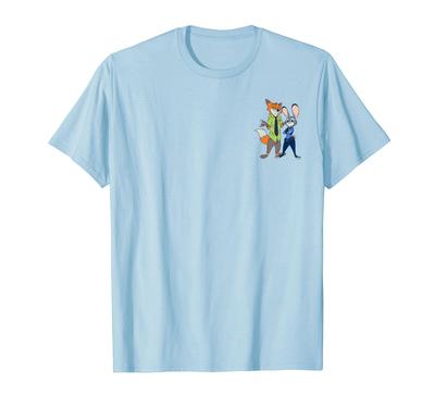 Disney Zootopia Finnick & Judy Hopps Taschen- & Rücken-Porträt T-Shirt