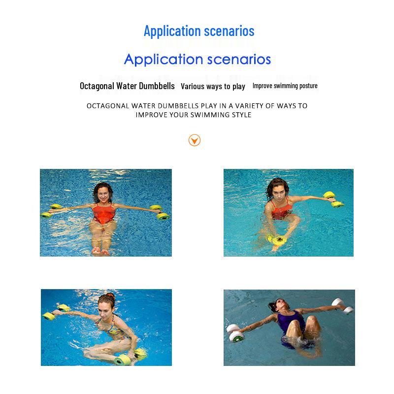 EVA Octagonal Dumbbells for Water Aerobics & Fitness 