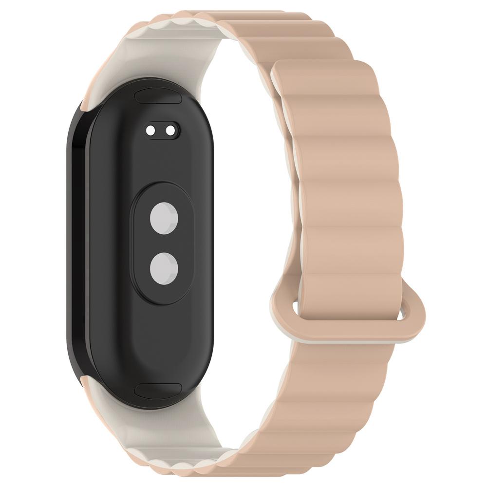 Magnetický silikonový řemínek pro Xiaomi mi band 8 Náhradní řemínek Sportovní náramek Pro Mi band 8 Řemínek Náramek Dvoubarevný řemínek