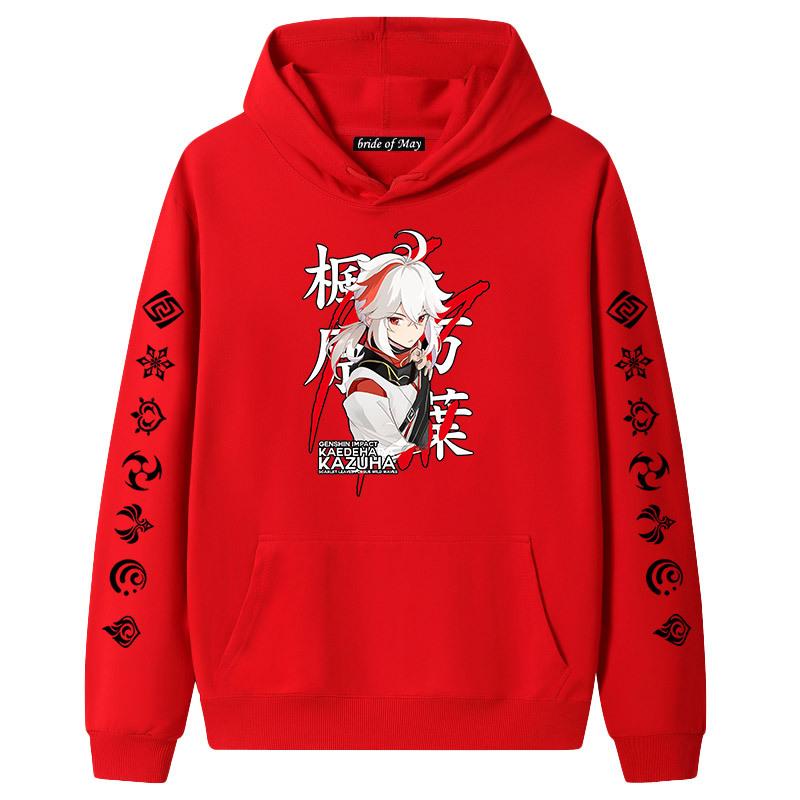 Genshin Impact Mobile Tour Character Maple Yuanwanye hettegenser Langermet genser for menn og kvinner Par Mote Topp fortykket