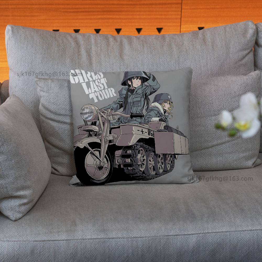 Girls L-Last Tour Pillow Case Anti-dustmite Pillowcase Invisible Zipper Silky Short Plush Sofa Cushion Cover
