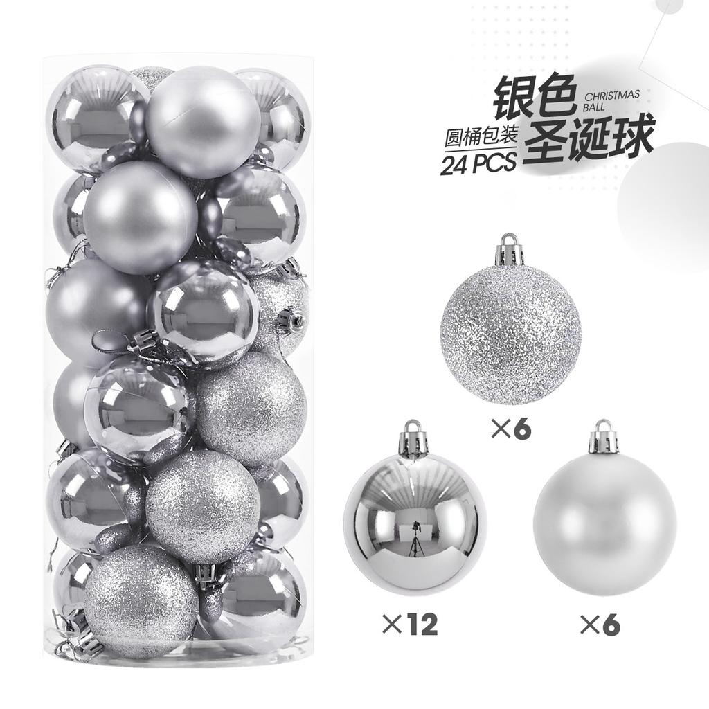 24pcs/set 3cm Christmas Balls Christmas Tree Ornaments Ball Xmas Hanging Tree Pendants Home Party Decor 2025 New Year Gift