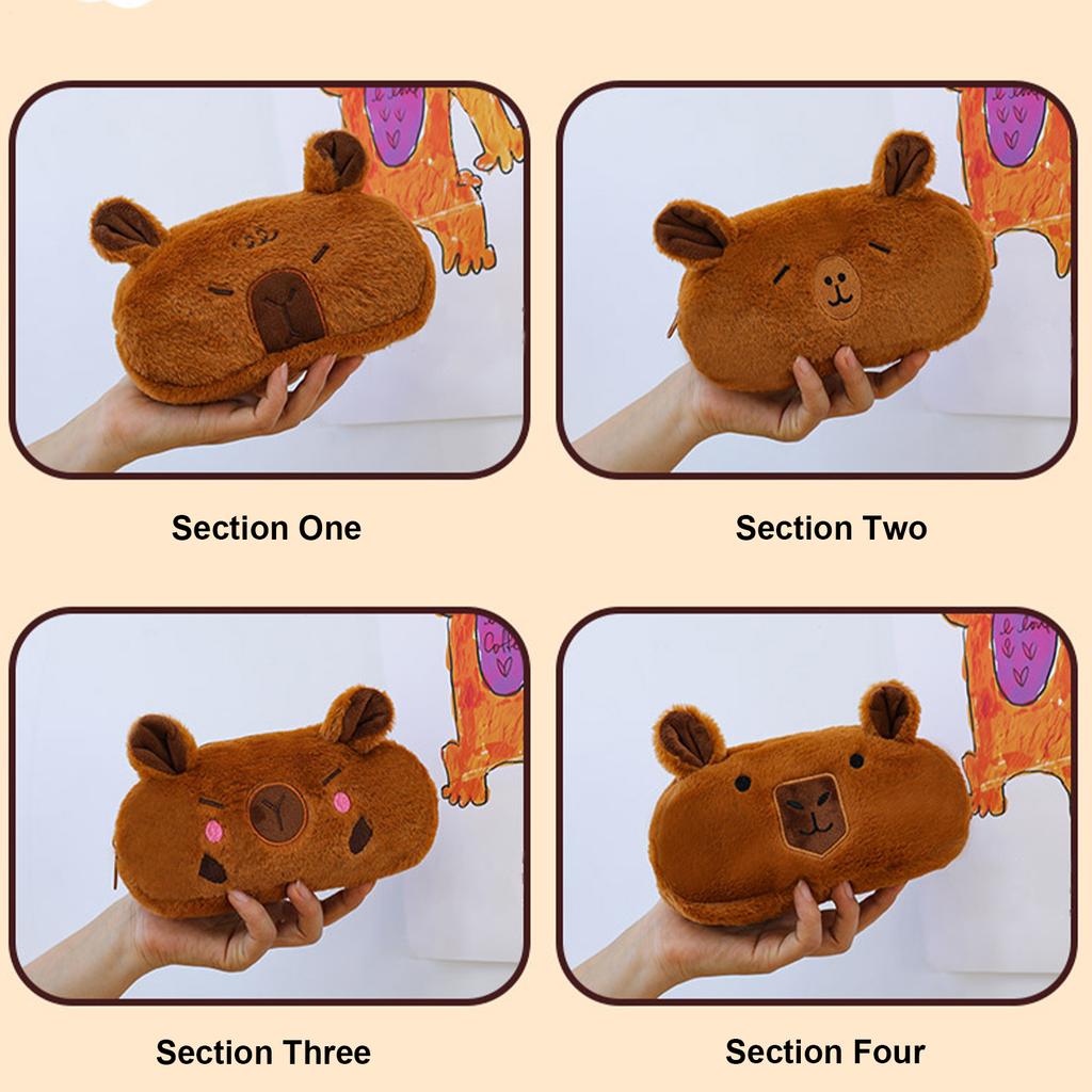 Pencil Cases For Kids Cute Cartoon Capybara Pencil Pouch Organizer Large Capacity Pen Bag School Stationeries Pencil Organizer