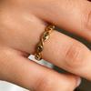 Minimalist Gold Color Rings For Women Heart Romantic Anillos Stainless Steel Corss Hollow Ring Lucky Jewelry 2026 New Gift