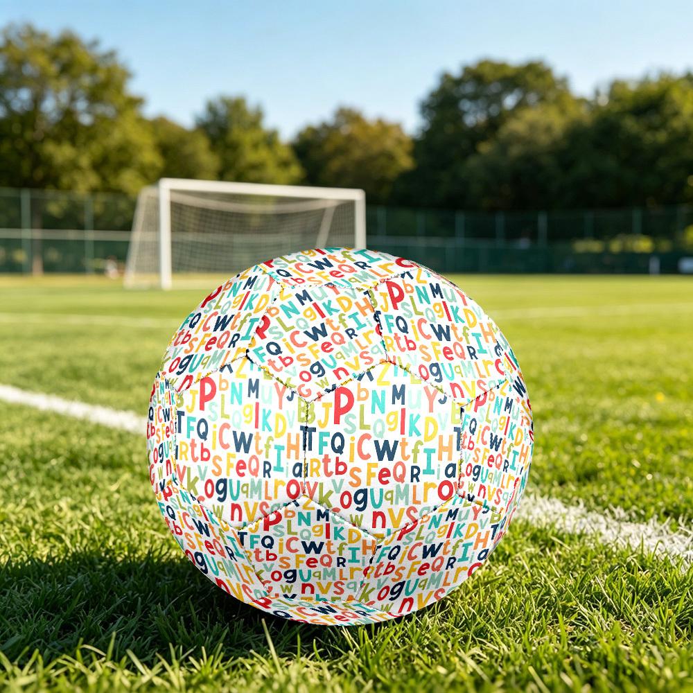 1pc Alphabet Size 5 Soccer Ball Professional Match Training Football Indoor &Outdoor Sports Ball Lightweight Durable m6557