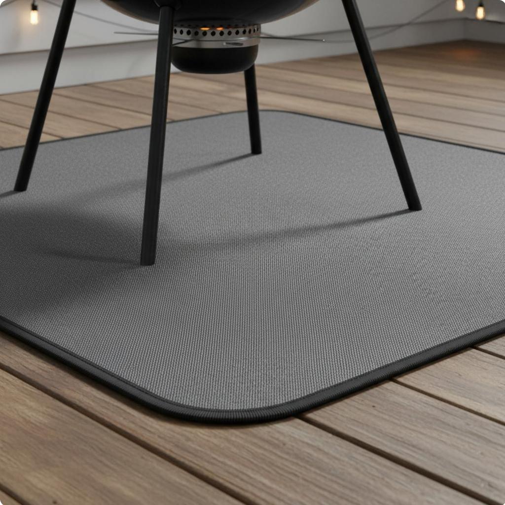Silicone Fire Fireplace Mat Reusable Fireproof BBQ Mat Flame Retardant Deck Protector Portable Fireproof Deck Protector