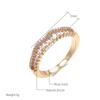 Kinel Natural Zircon Full Paved Rings For Women Luxury Rose Gold Color Fine Jewelry