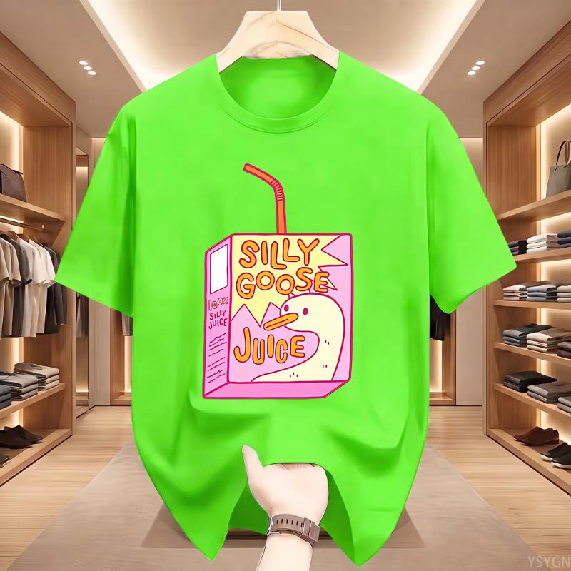 Silly Goose Juice Classic TShirt Unisex WoUnisex T Shirts High Quality Cotton Clothes Short Sleeve Crew Neck Tee Shirt Summer Top