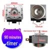 Timer per pentola a pressione elettrica e friggitrice ad aria con campanello, 60/90/120 Min, Interruttore temporizzatore a semicerchio/asse a croce