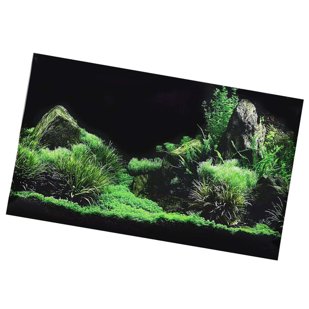 Aquarium Fish Tank Seafloor Water Grass Background Decoration Painting PVC Sticker