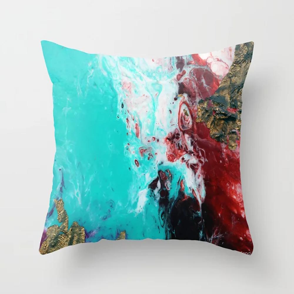 

Безладна наволочка з кольорового друкованого поліестеру наволочка для домашньої вітальні, дивана, спальні, наволочка 45x45 см 40X40CM