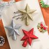 3 Stück Roter Stern Weihnachtsbaumspitze Dekoration Frohe Weihnachten Dekoration für Heimdekor Stern Neujahr 2025 Ornament Zubehör