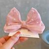 Pearl Bow Girl Headwear Mesh Velvet Hair Clip Party Girl Dance Hair Accessory Hair Clip Red Cute Little Girl Hair Accessories