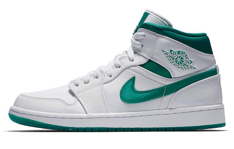 Jordan 1 Mid White Mystic Green 44