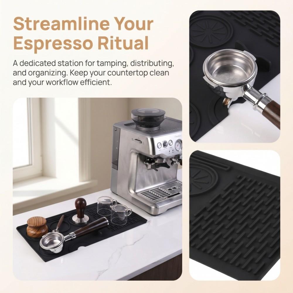 Waterproof Coffee Tamper Mat Silicone Tamping Cushion Coffeeware Espresso Tamping Mat  Cafe Use