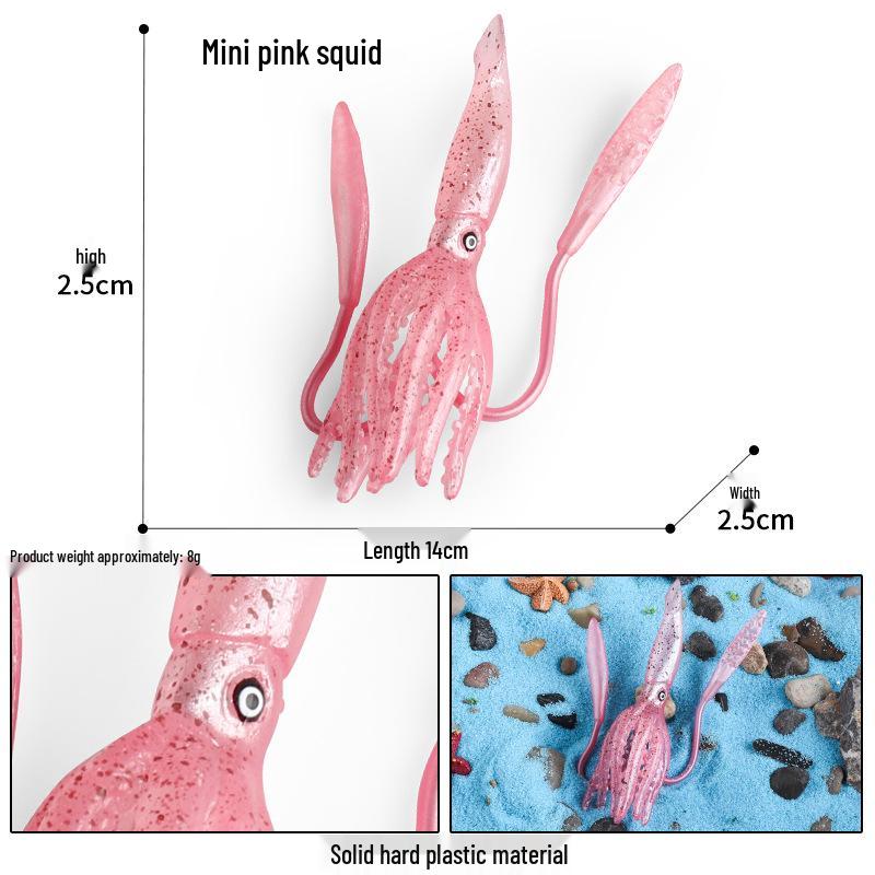 Marine Life Toy Set: Squid, Octopus & Jellyfish Figurines for Kids