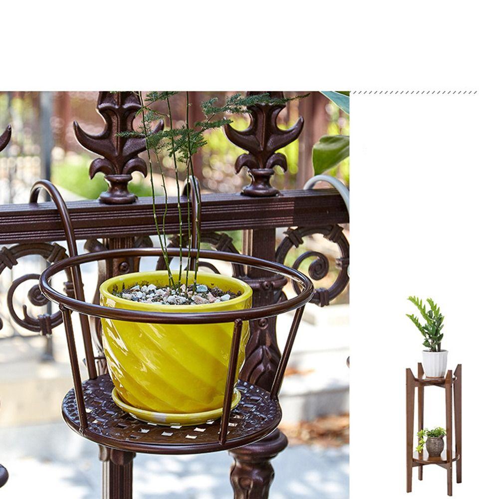 Metal Flower Pots Stand Hanging Potted Plant Rack Patio Garden Hanging Basket  Living Room