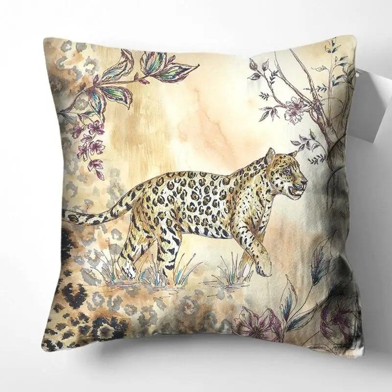 

Наволочка с принтом тигра, мягкая наволочка, декоративный диван, украшение для гостиной, домашний декор 16x16Inch