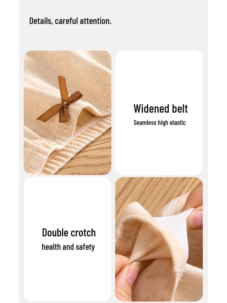 Girls' Antibacterial Pure Cotton Boxer Briefs - No Pinch, All-Day Comfort