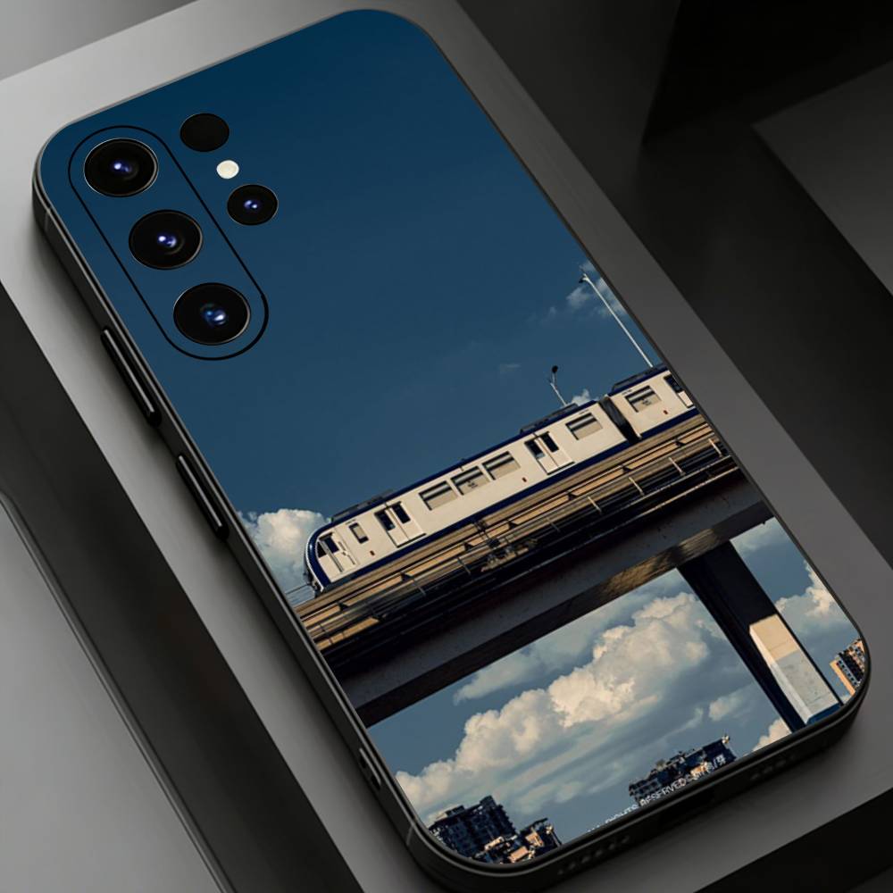 

Retro Japanese Vintage Train Phone case for Samsung Galaxy S24,25,26,23 22,21,S20 Plus Ultra FE soft fundas cases Samsung S235G