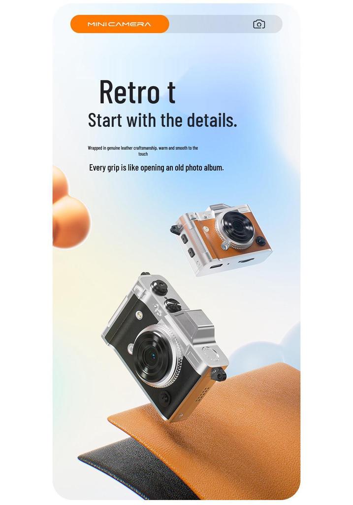 Mini Zinc Alloy Retro Digital Camera - HD Photos & Videos for Students