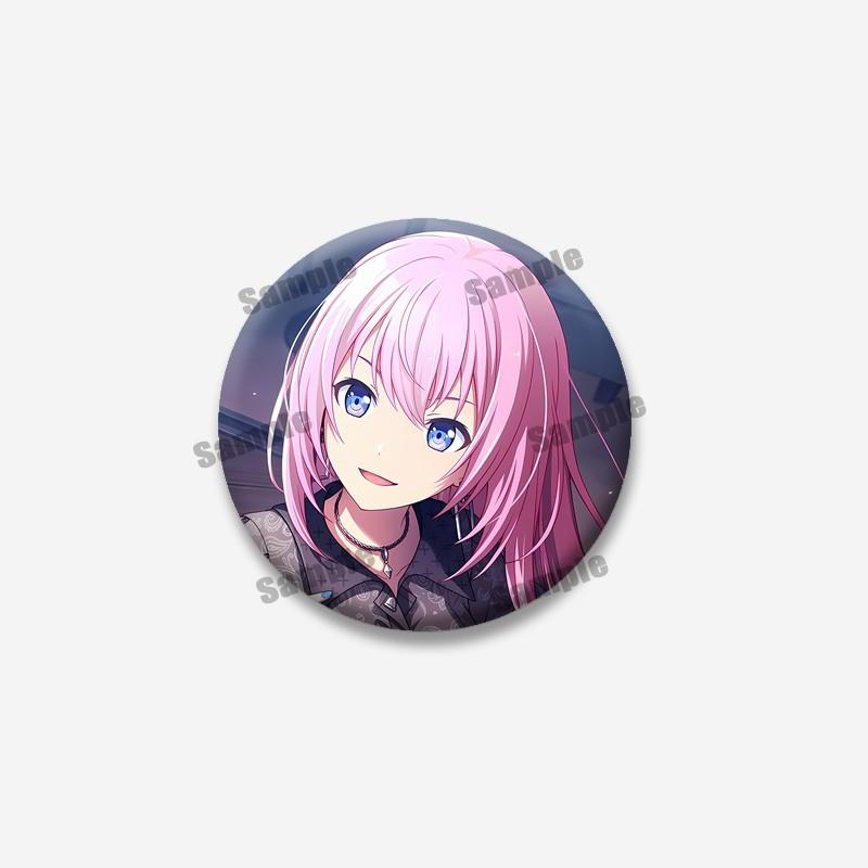 Cartoon Figure PJSK Kiritani Tenma Saki Badge Cute Game Character Lapel Pins Round Brooch for Bag Clothes Hat Decor Jewelry Gift