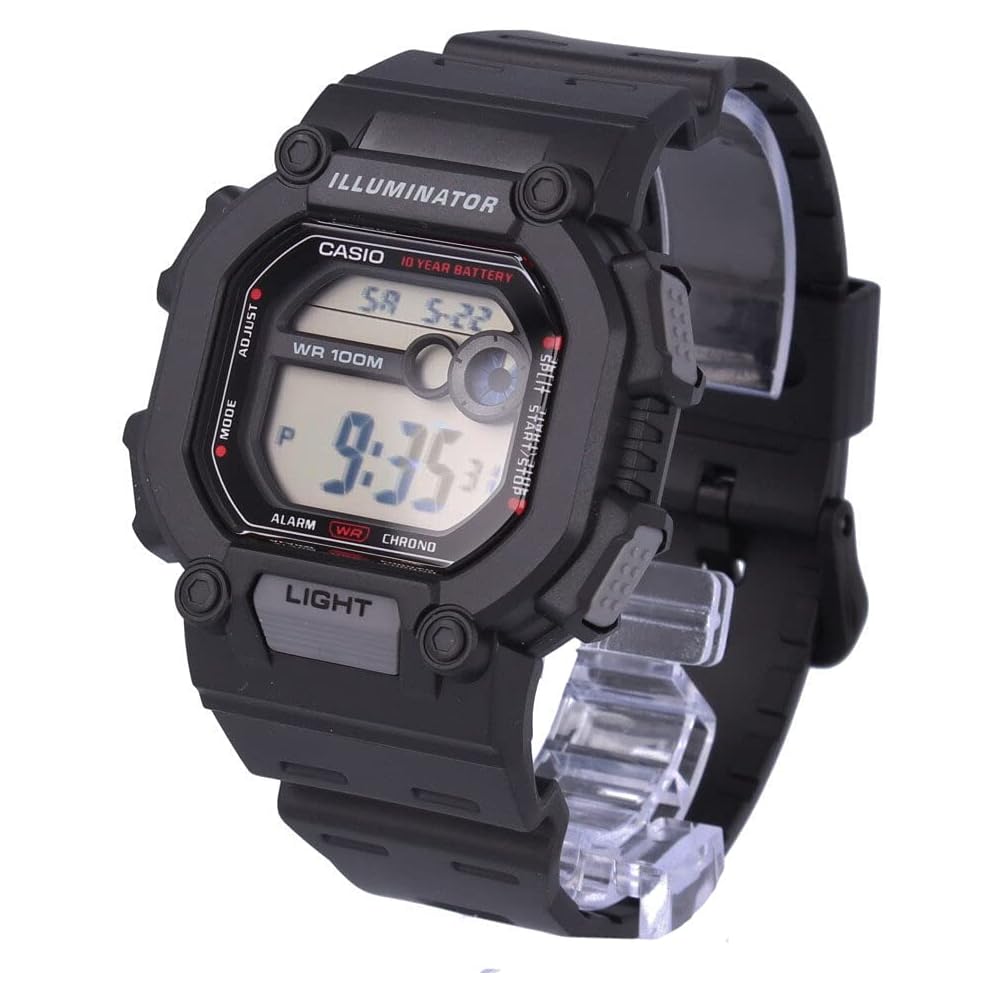 Casio Casio Standard Cheap Casio Digital Watch Waterproof Men s Rubber Black W-737H-1A
