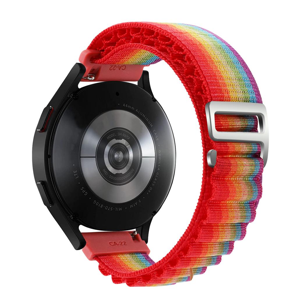 Nylonband för Samsung Galaxy Watch7 6 5 4 40mm 44mm Classic/Active/Gear S3 Frontier 18 20 22mm Sport Loop-rem Amazfit GTS 3 4