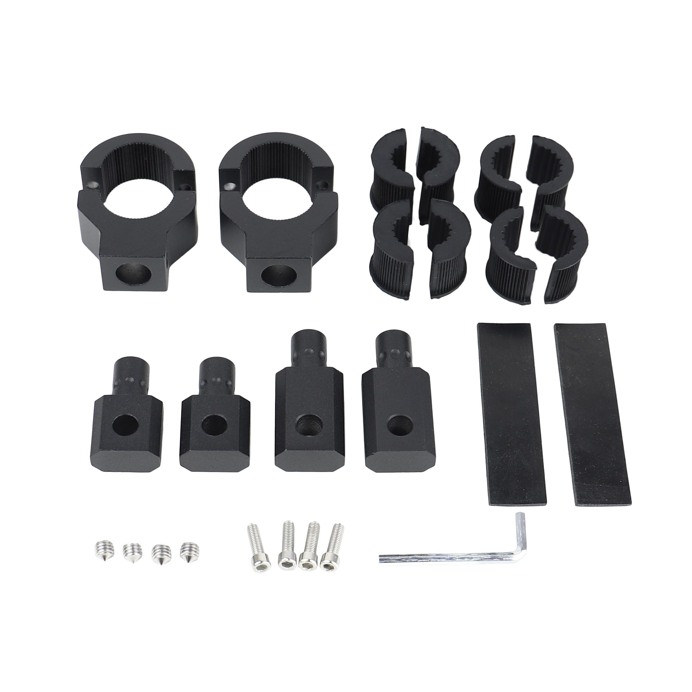 

0.7 /1 /1.25 Inch 360 Degree Rotate Bracket Kits Aluminum for Universal Motorcycle UTV ATV Off-Road Work Whip Flag Light Mounts чёрный