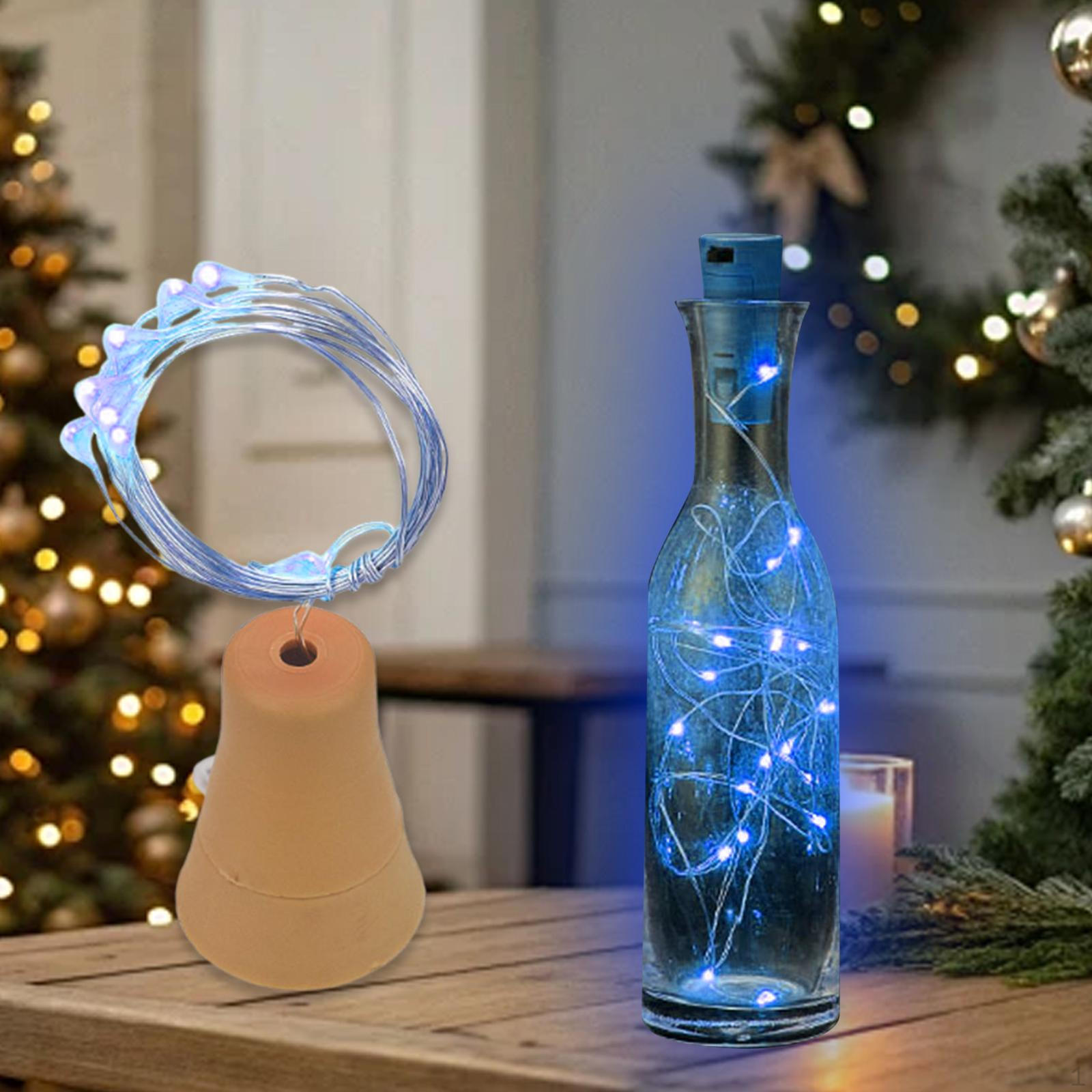 

Mini String Lights No Bottles Weeding Decor Indoor Garden Solar Fairy Blue Light