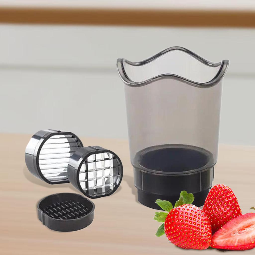 Fruit Cutter Slicer Cup Strawberries Cutter Cup Detachable Grape Slicing Tool Kitchen Gadget For Eggs Carrots Cucumber Kiwi