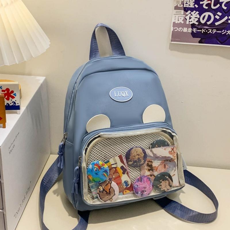 New Versatile Portable Pain Bag Women's Leisure College Style Transparent Shoulder Bag Foreign Style Ins Student Leisure Bag
