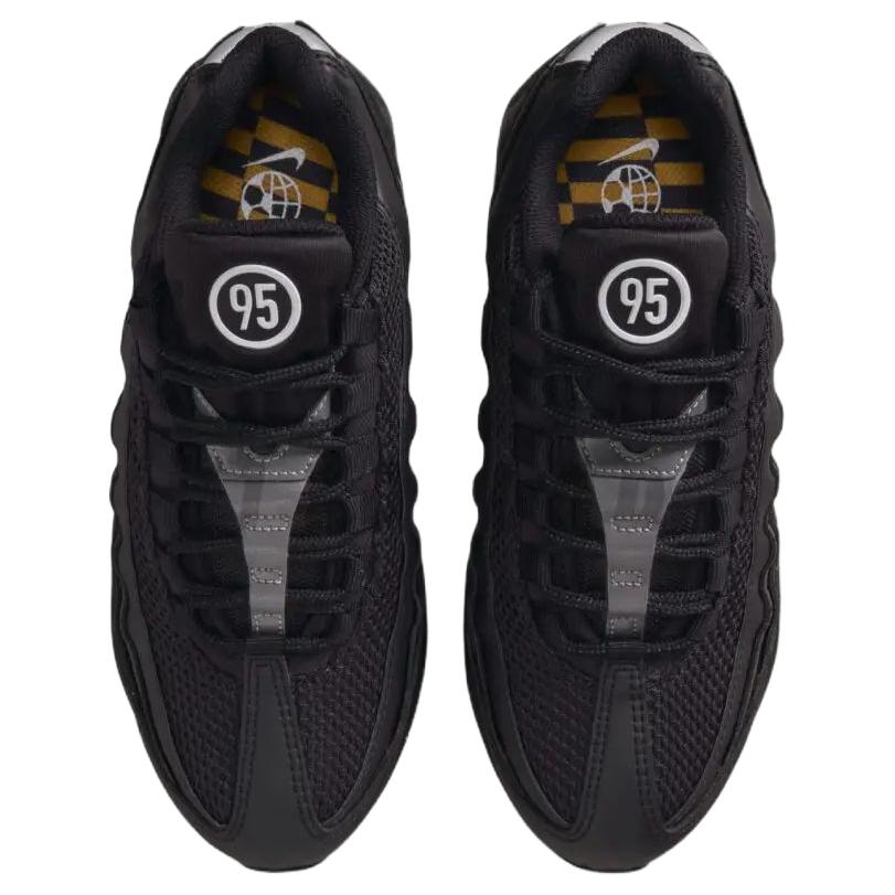Nike Air Max 95 SE Big Bubble - Total 90 Black Unisex Sneakers Metallic-Gold Metallic-Silver IB6830-001