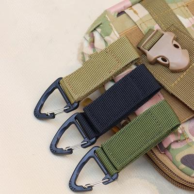 3 Pezzi Moschettone Nastratura Tattica in Nylon Fibbia per Zaino Fibbia Triangolare a Doppio Punto Moschettone Rapido da Alpinismo Portachiavi