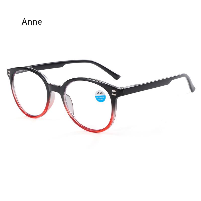 Trendy Clear Lens Round Frame Far Sight Glasses Mirad Color Reading Glasses Anti Blue Light High-definition Presbyopia Glasses