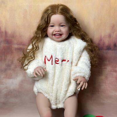 BZDOLL 60 CM Reborn Baby Morbido Silicone Panno Corpo Ragazza Sorridente Bambola Principessa Bambino Bebe Collezione Artista