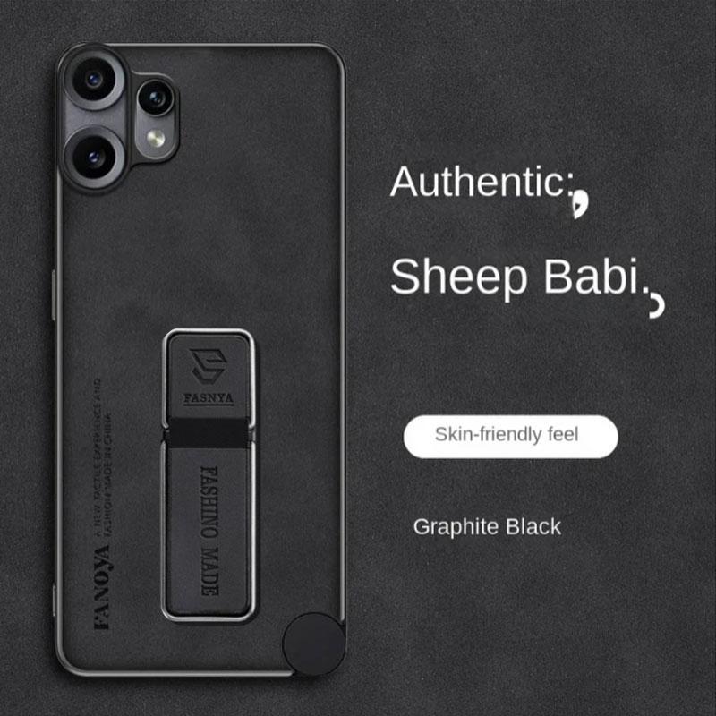 Sheepskin Leather Case for Nothing CMF Phone 2 Pro Case for CMF Phone2pro Luxury Matte Silicone Bumper Stand Holder Back Cover