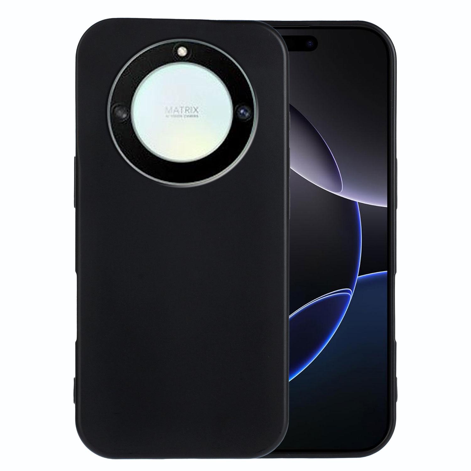 

For Honor Magic5 Lite 5G/Honor X9a 5G/Honor X40 5G TPU Case Soft Matte Anti-fingerprint Phone Back Cover Black