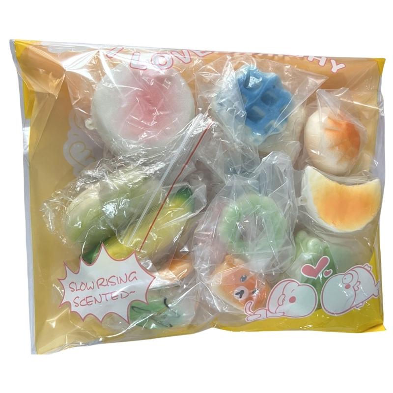 Squeezable Bread Stretchy Bun Toy Soft Decompression Slow Rising Toy for Autisms Office Adult Stress Reduce Food Props