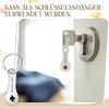 Praktischer Stabiler Edelstahl Einkaufswagen Münz Schlüsselanhänger Charm Anhänger 3er Pack Abnehmbar Einkaufswagen Modeaccessoire