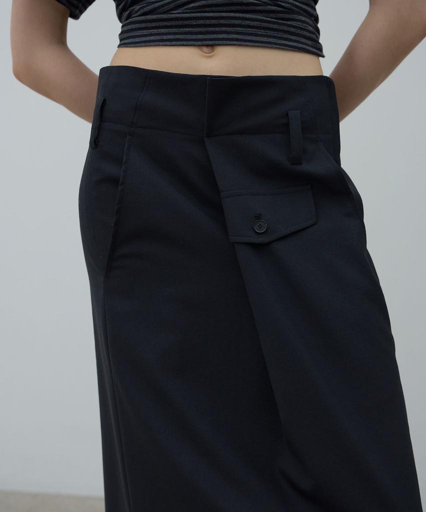 LCDC™ Overlap Long Skirt (Black)