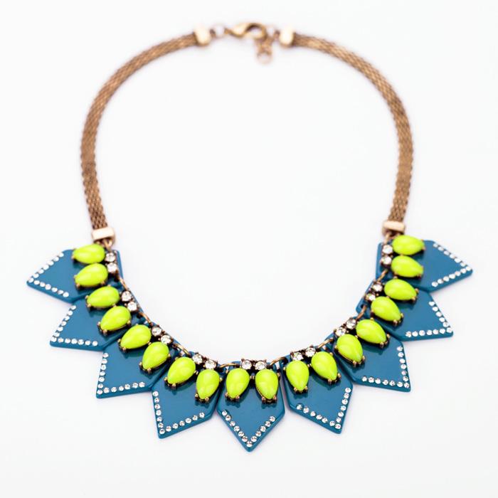 Exaggerated Statement Necklace For Women Bohemian Multicolor Stone Necklaces Big Discount Fashion Jewelry Clearance Sale