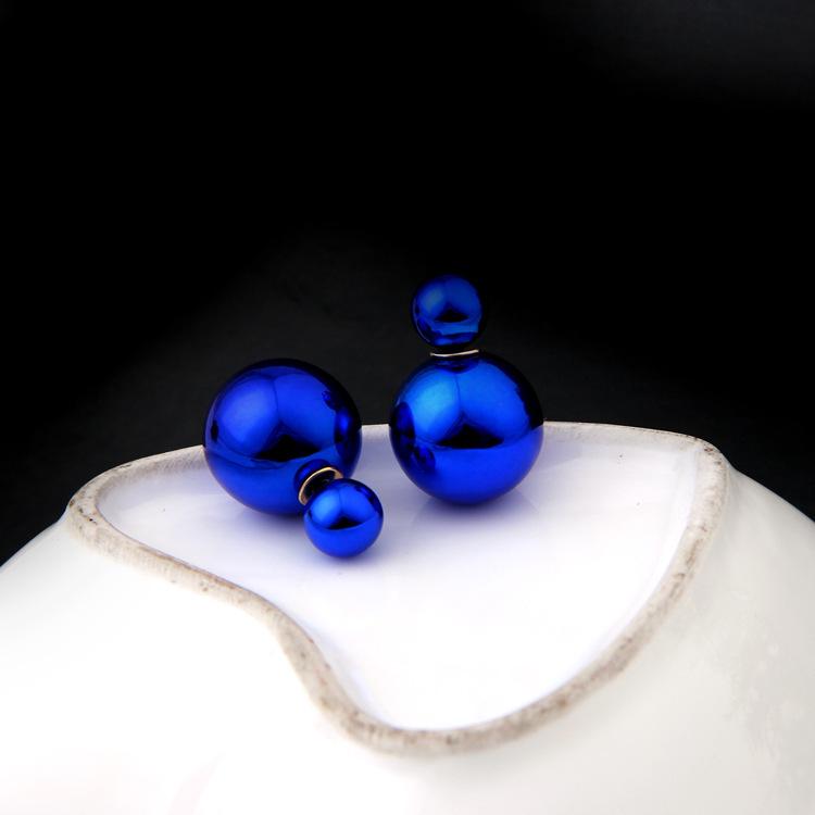 Classic Double-Sided Pearl Stud Earrings