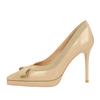 Sharp Pointed Thin Heel Bow Women's Single Shoes, Waterproof Platform, Super High Heels, Sexy Single Shoes