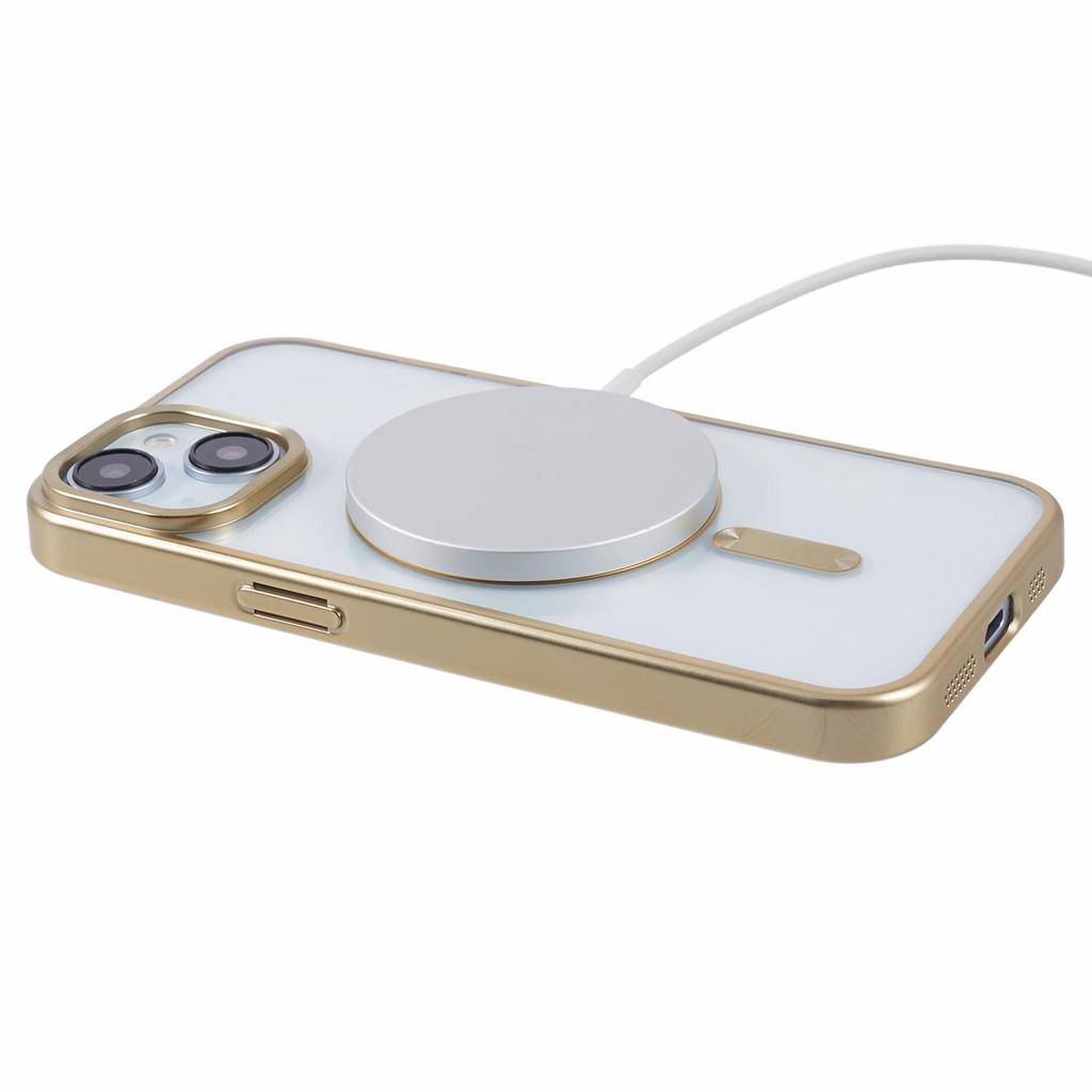 For iPhone 15 TPU Case Compatible with MagSafe CD Vein Matte Phone Cover