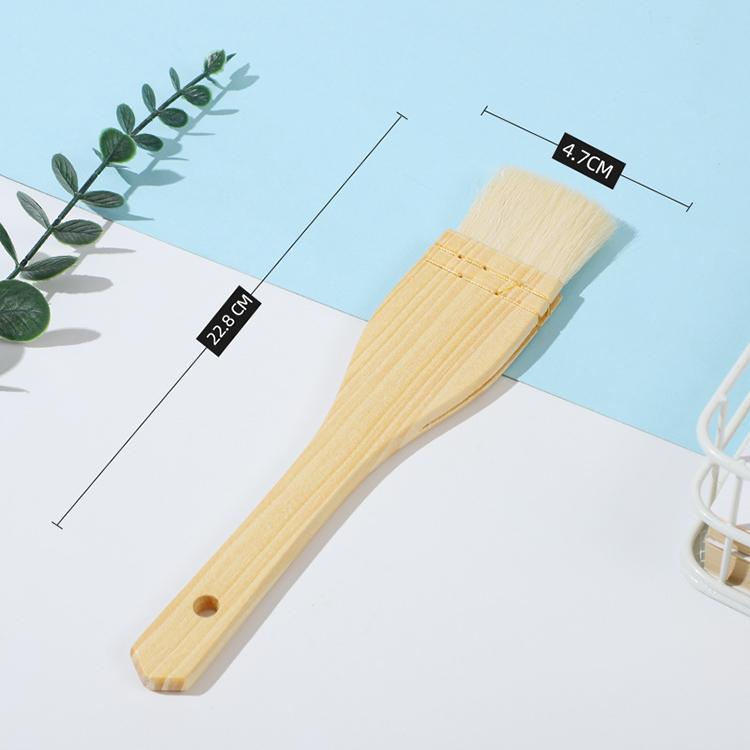 Wool Hake Brushes Long Handle Soft Goat Brush Goat Hair Brush for Watercolor Painting and Dyeing