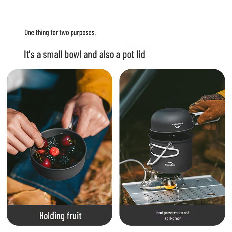 Naturehike 4-in-1 Upgraded Hiking Camping Cooking Set