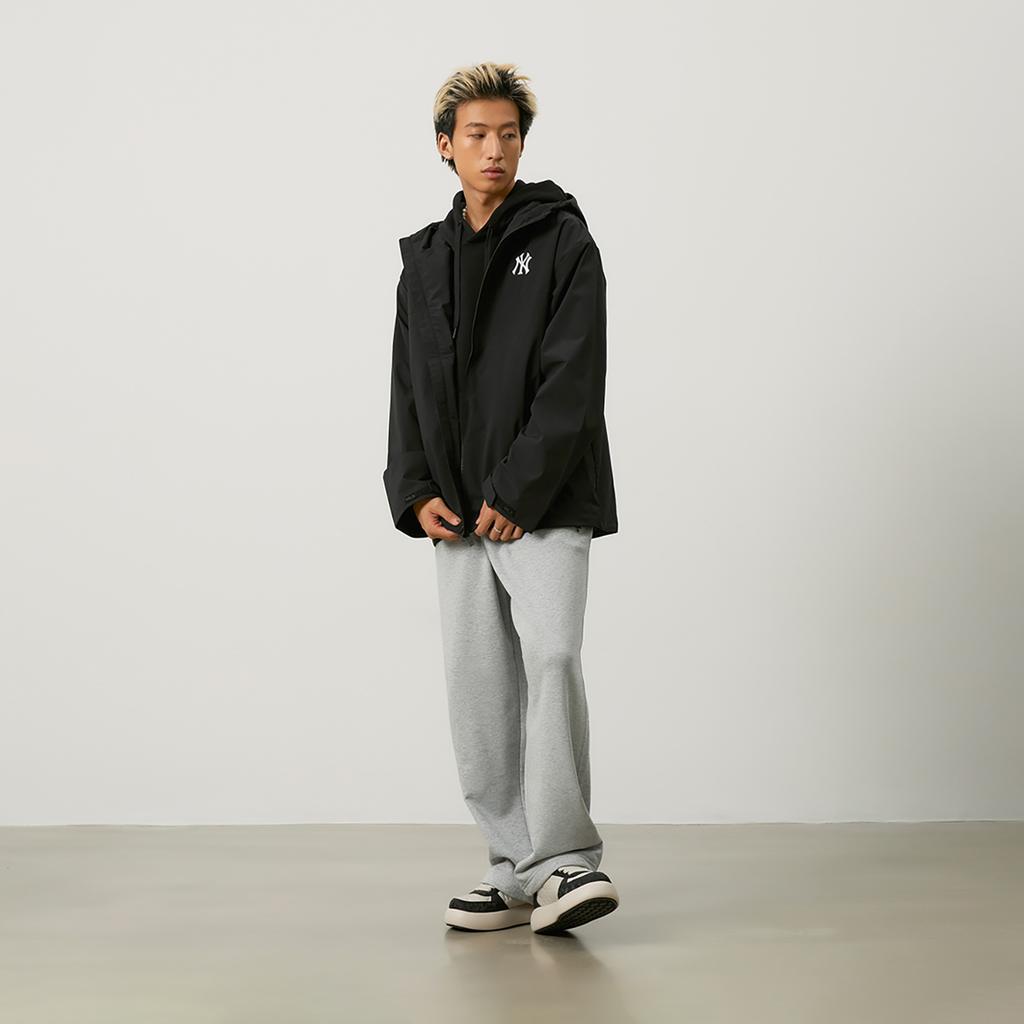 New MLB New York Yankees Basic Collection 24FW Windproof Jacket Unisex Black 3AWJB0344-50BKS