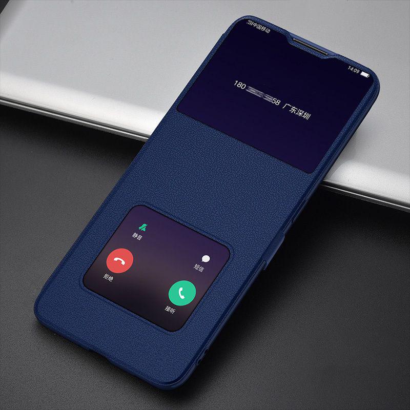 For IQOO 12 Case Vivo IQOO 12 Pro Cover Luxury View Window Magnetic PU Leather Flip Case for Cover IQOO 12Pro Iqoo12 Phone Case IQOO 12 синий